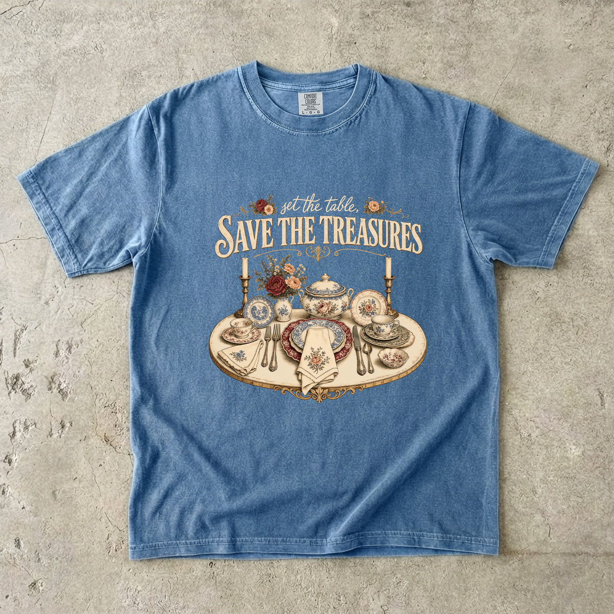 Set the Table Save the Treasures Vintage Tee | China Lover Shirt | Gift for Tablescapers