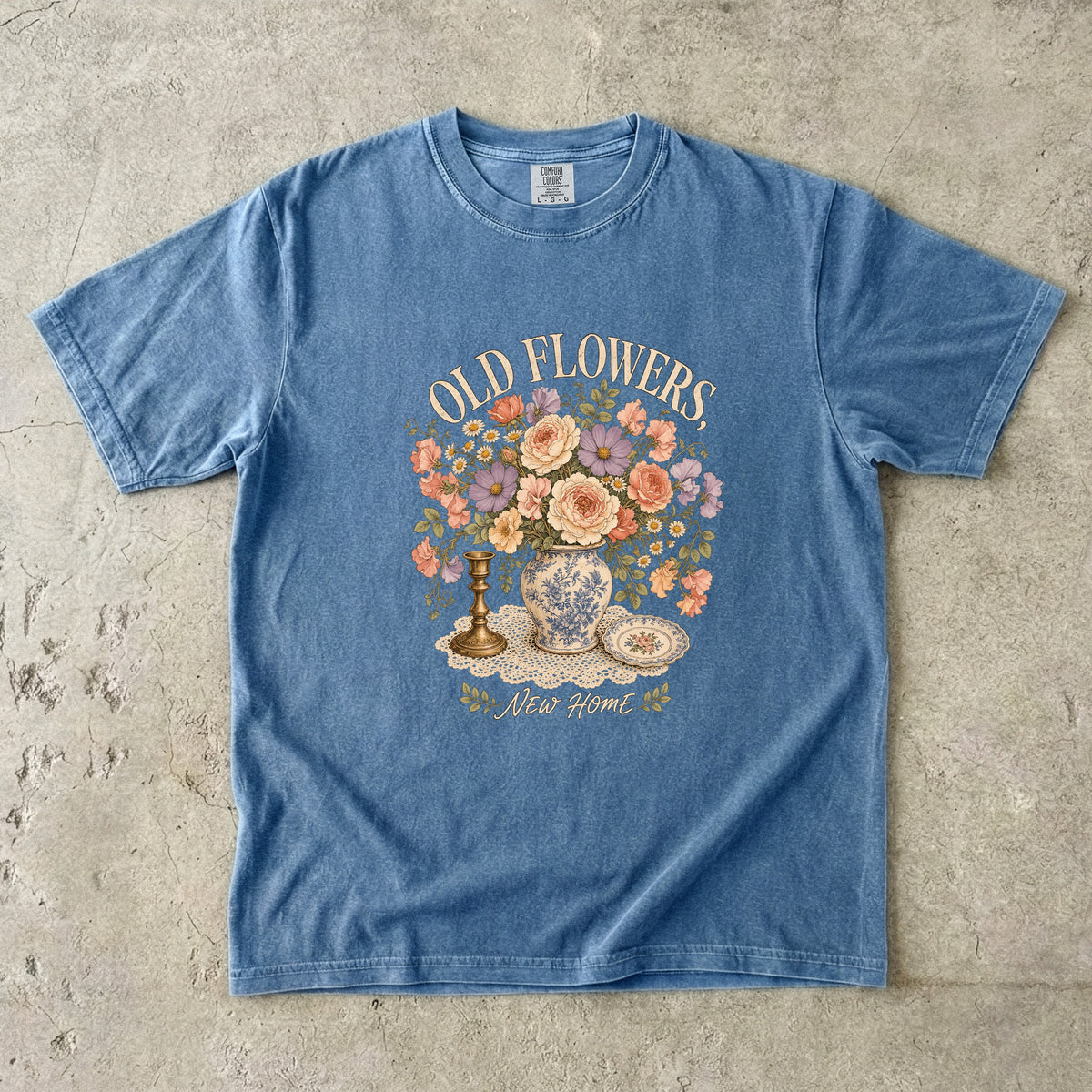 Old Flowers New Home Vintage Tee | Thrifted Decor Shirt | Gift for Home Decorators