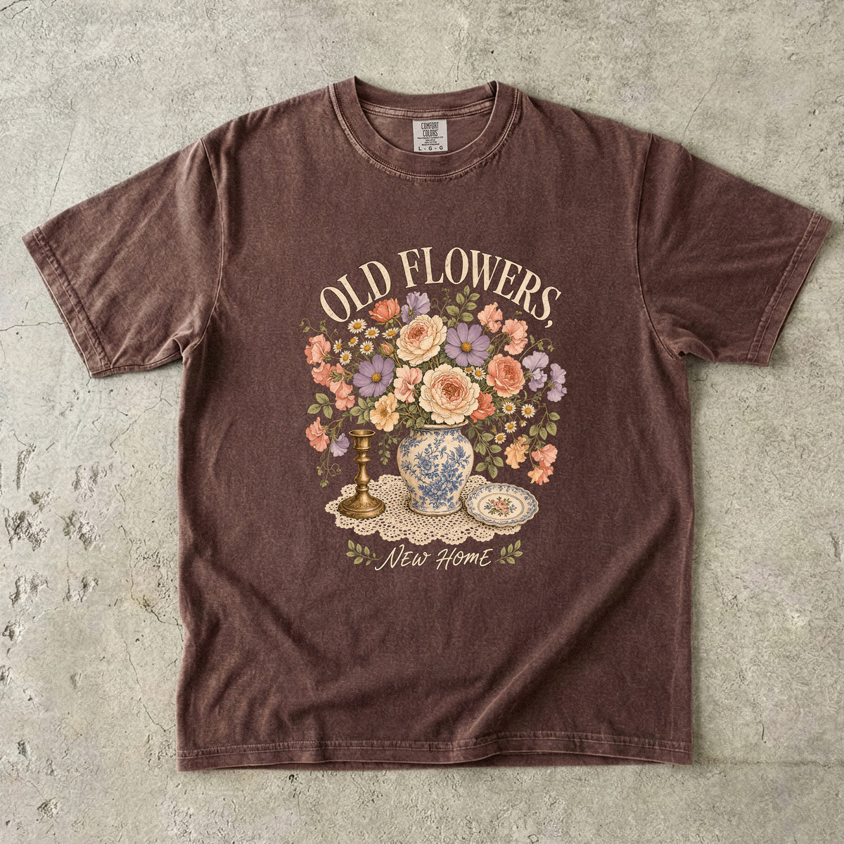 Old Flowers New Home Vintage Tee | Thrifted Decor Shirt | Gift for Home Decorators