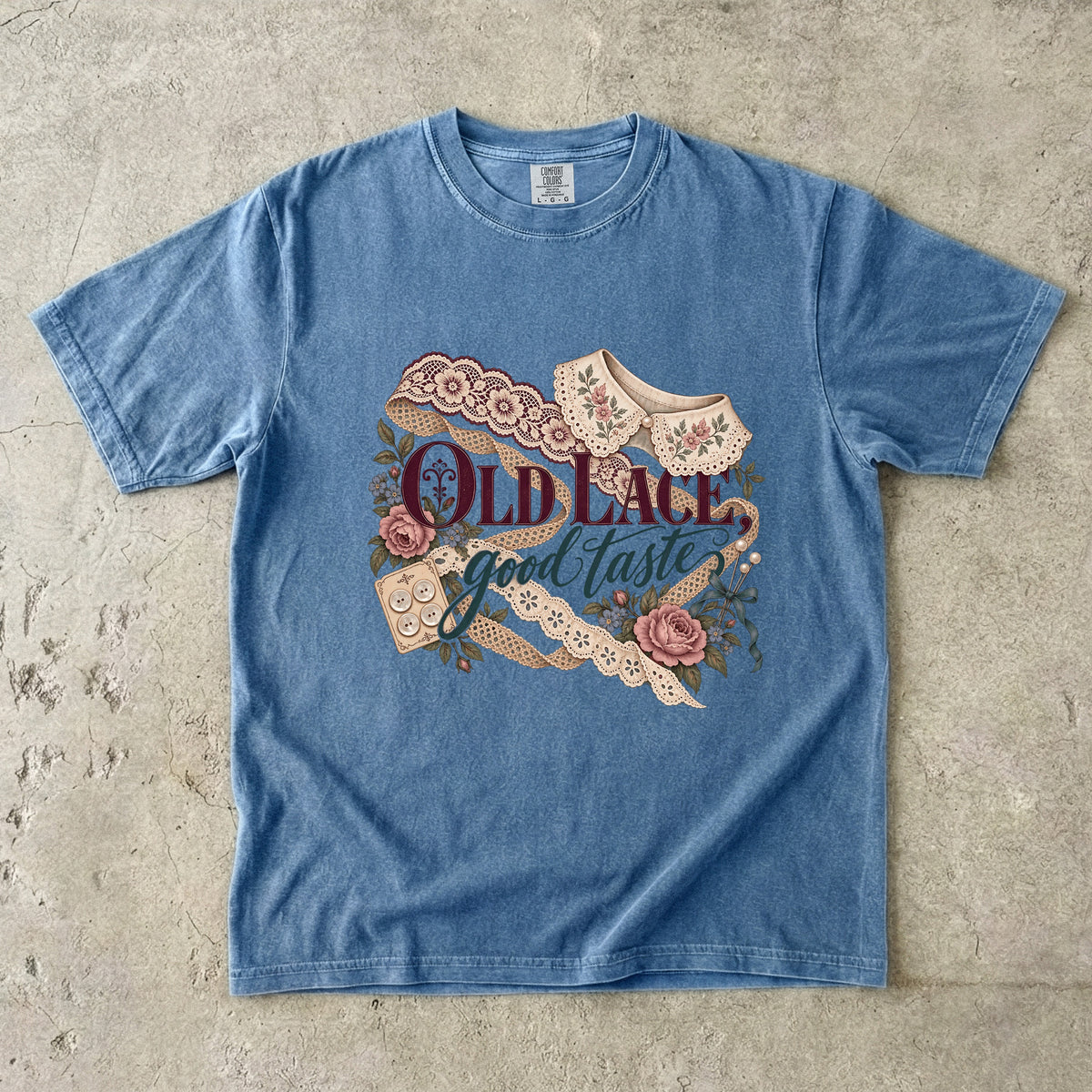 Old Lace Good Taste Vintage Tee | Vintage Lace Shirt | Gift for Lace Lovers
