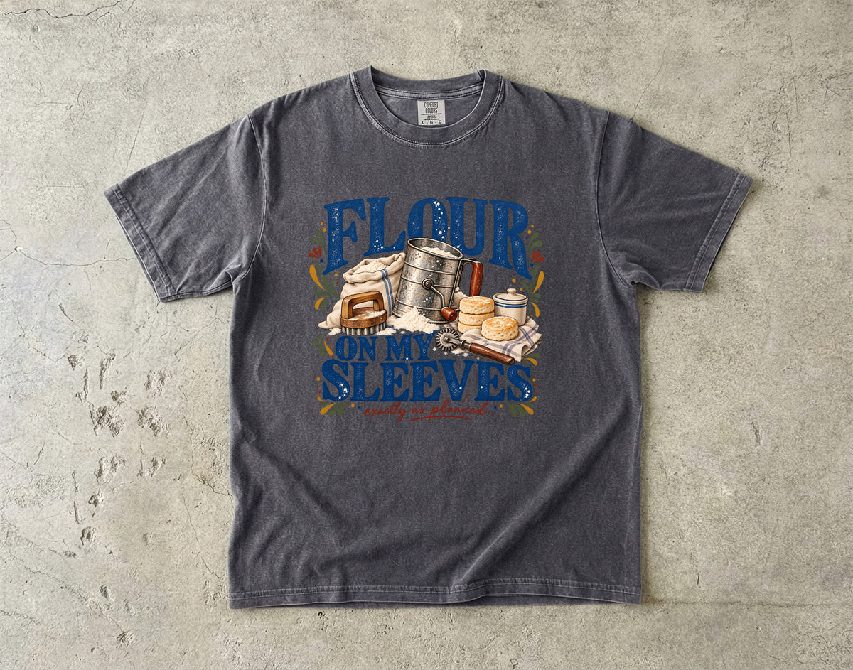 Flour on My Sleeves Vintage Tee | Farmhouse Baking Shirt | Gift for Bakers
