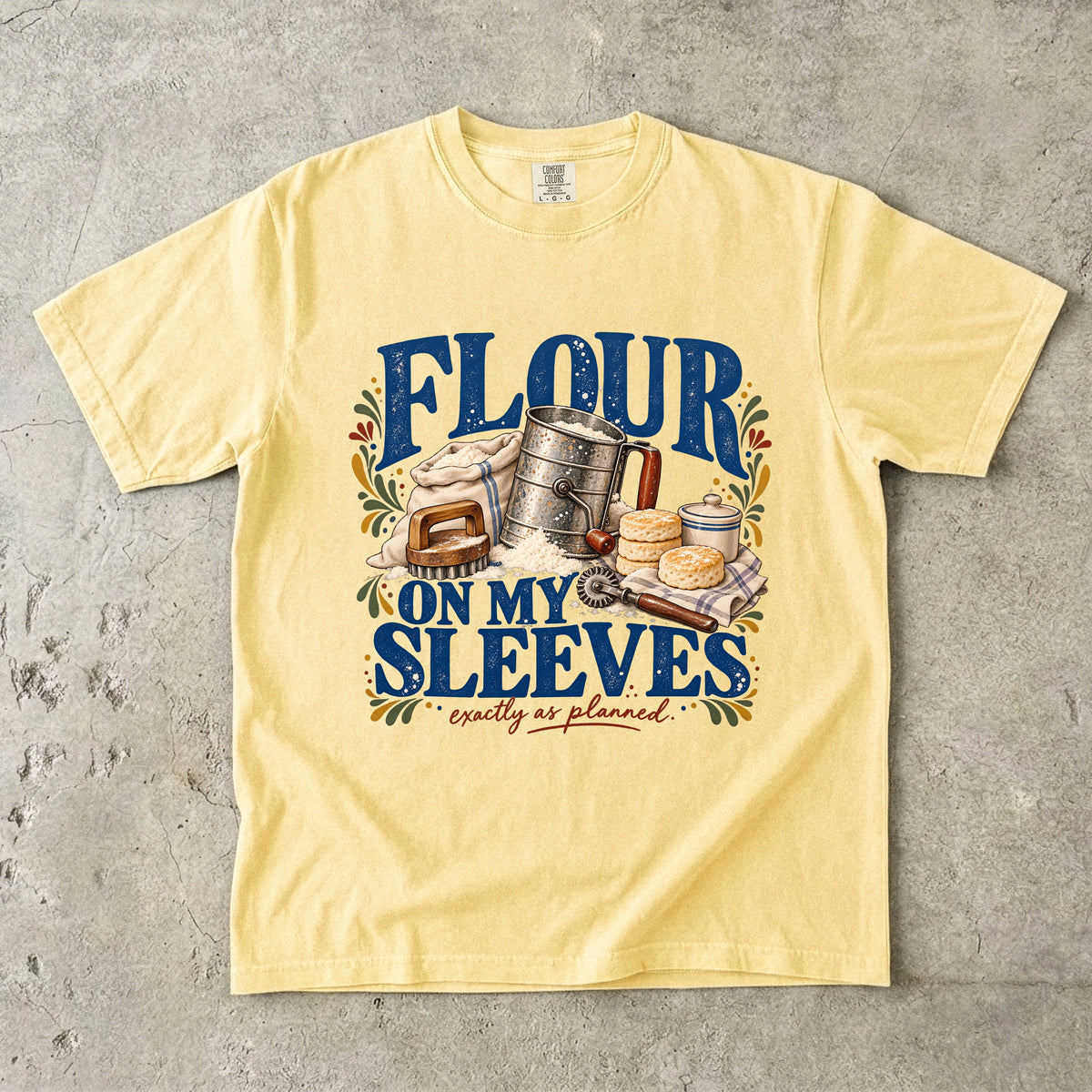 Flour on My Sleeves Vintage Tee | Farmhouse Baking Shirt | Gift for Bakers