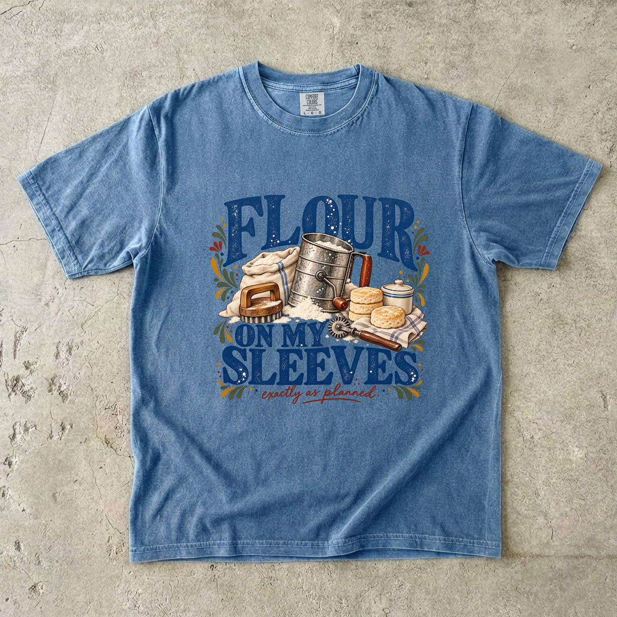 Flour on My Sleeves Vintage Tee | Farmhouse Baking Shirt | Gift for Bakers