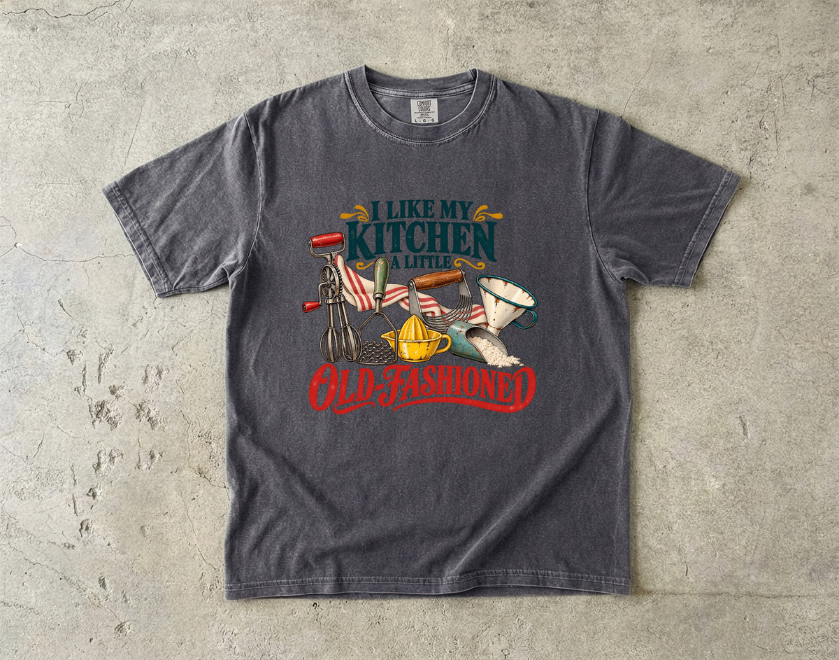 I Like My Kitchen a Little Old-Fashioned Vintage Tee | Vintage Kitchen Tools Shirt | Gift for Home Cooks