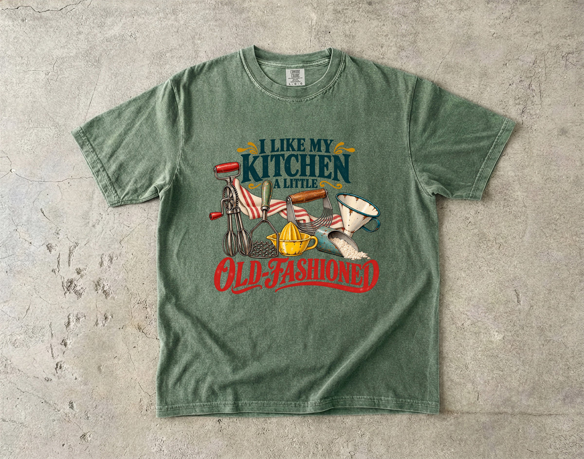 I Like My Kitchen a Little Old-Fashioned Vintage Tee | Vintage Kitchen Tools Shirt | Gift for Home Cooks
