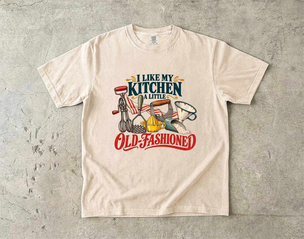 I Like My Kitchen a Little Old-Fashioned Vintage Tee | Vintage Kitchen Tools Shirt | Gift for Home Cooks