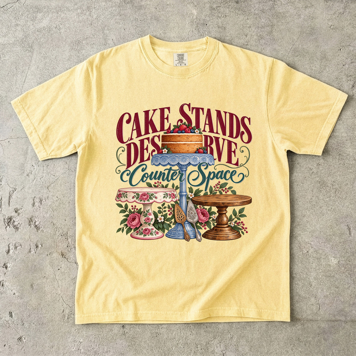 Cake Stands Deserve Counter Space Vintage Tee | Vintage Kitchen Shirt | Gift for Bakers and Collectors