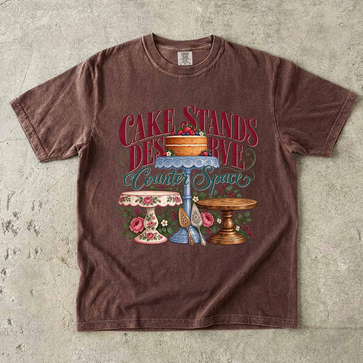 Cake Stands Deserve Counter Space Vintage Tee | Vintage Kitchen Shirt | Gift for Bakers and Collectors