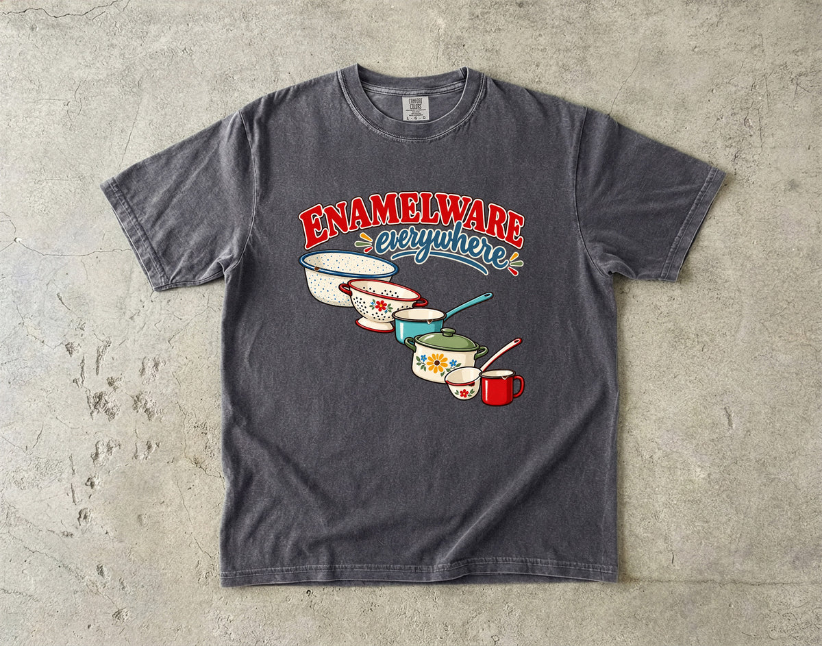 Enamelware Everywhere Vintage Tee | Vintage Enamelware Shirt | Gift for Home Cooks