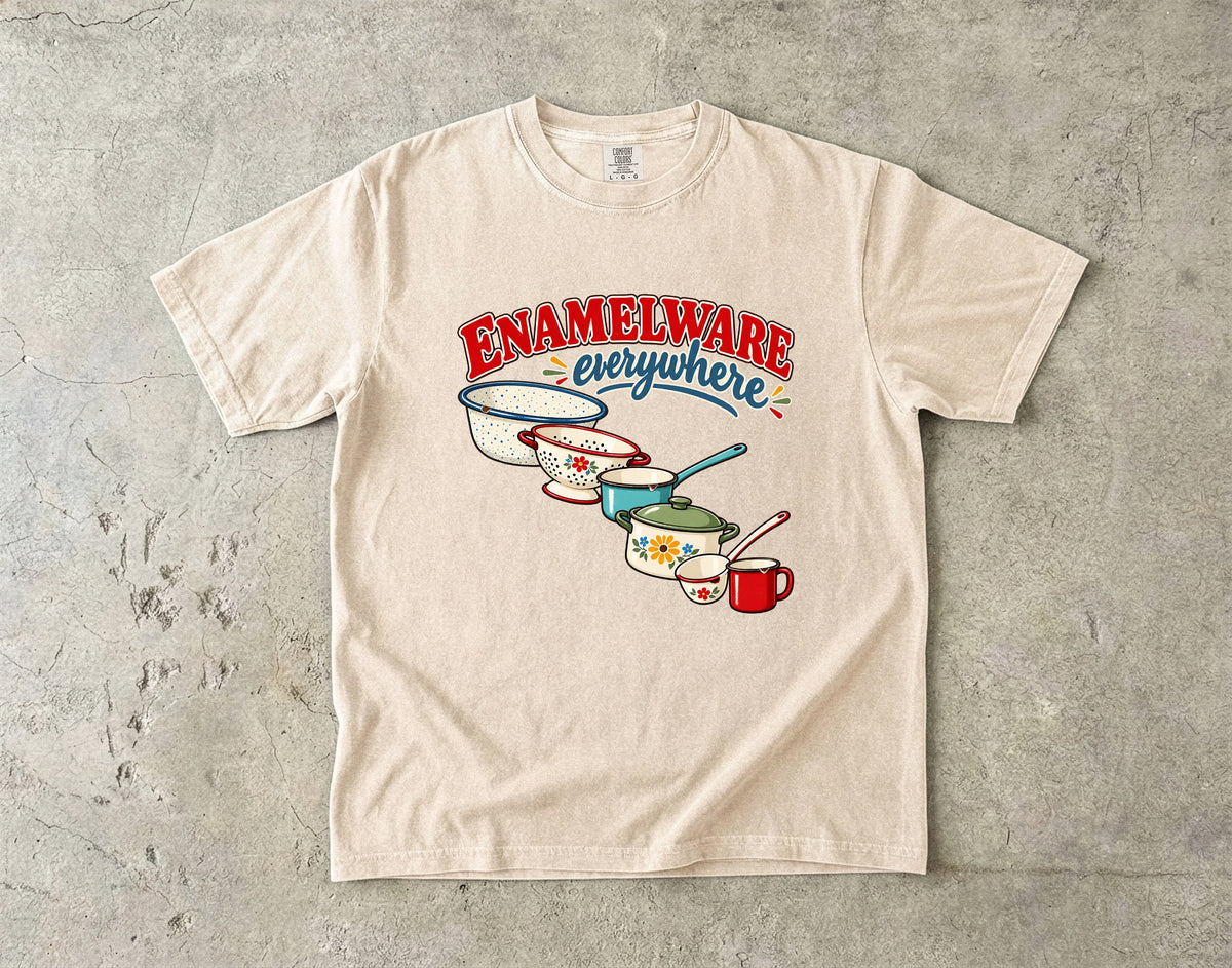 Enamelware Everywhere Vintage Tee | Vintage Enamelware Shirt | Gift for Home Cooks