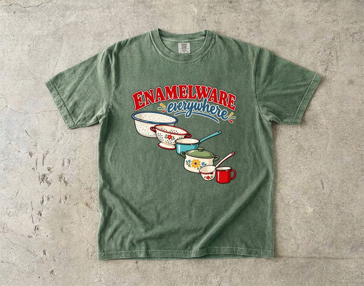 Enamelware Everywhere Vintage Tee | Vintage Enamelware Shirt | Gift for Home Cooks