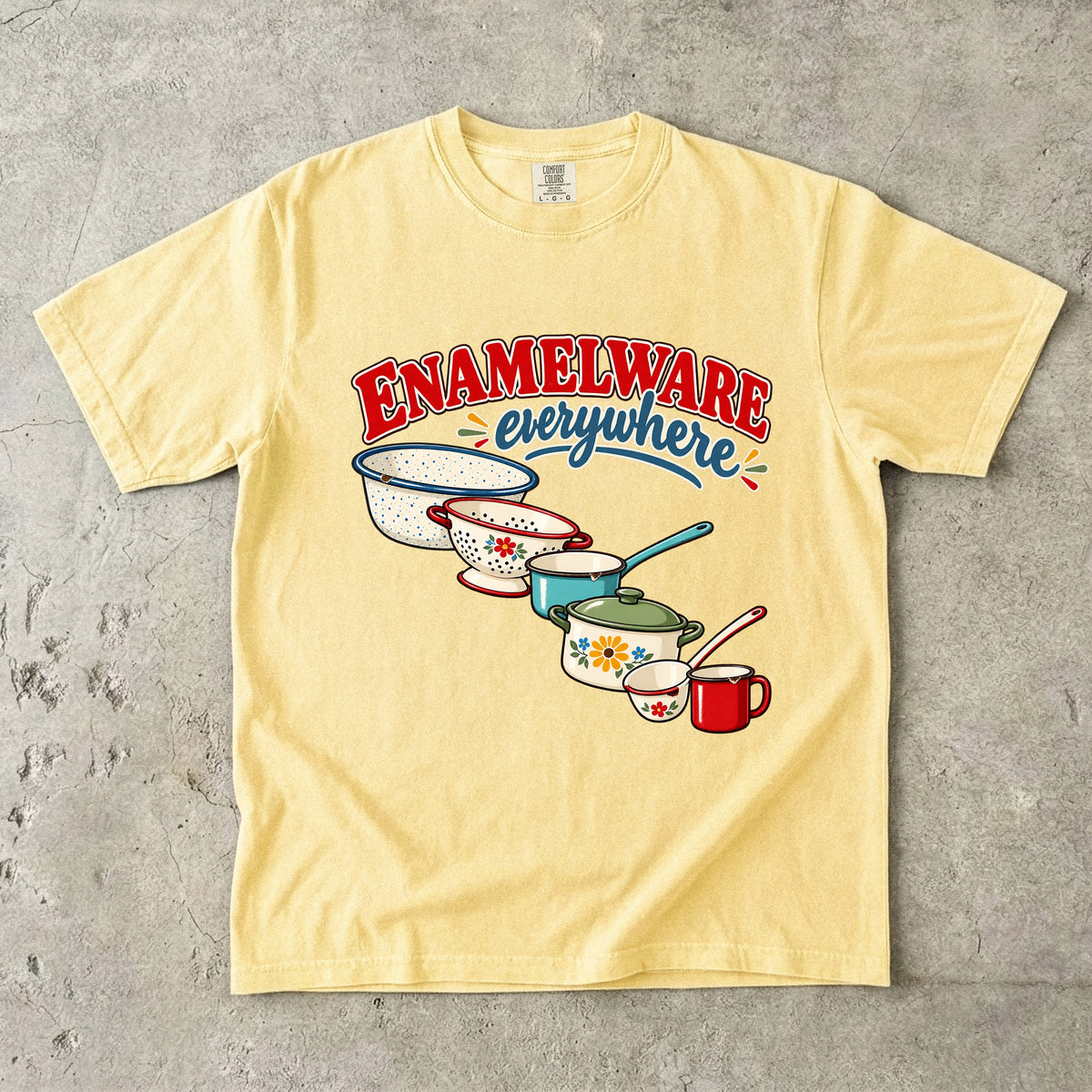Enamelware Everywhere Vintage Tee | Vintage Enamelware Shirt | Gift for Home Cooks
