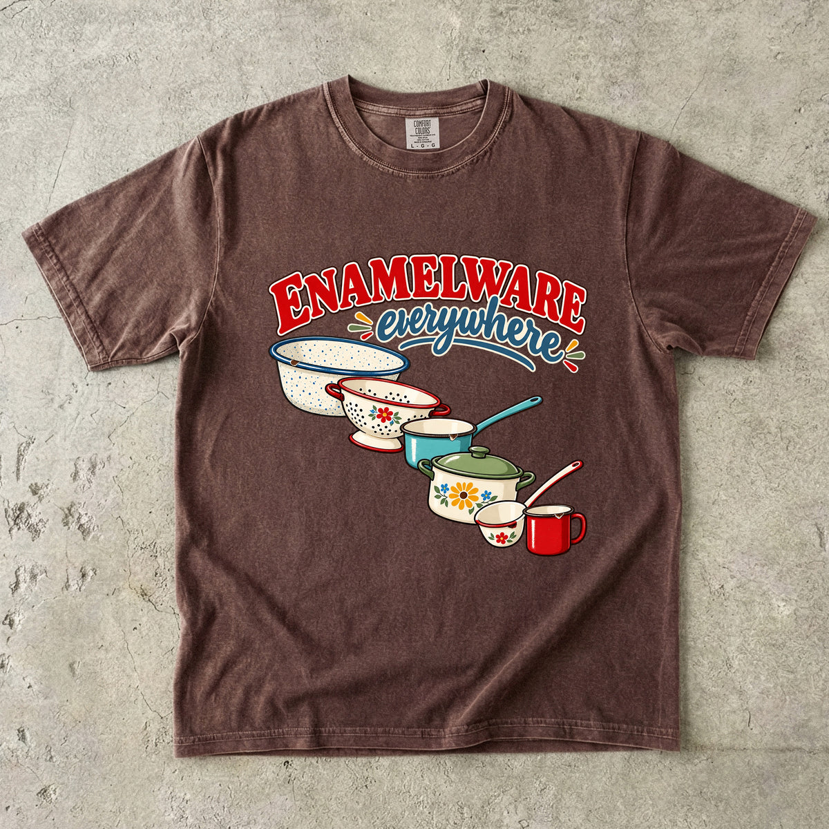 Enamelware Everywhere Vintage Tee | Vintage Enamelware Shirt | Gift for Home Cooks