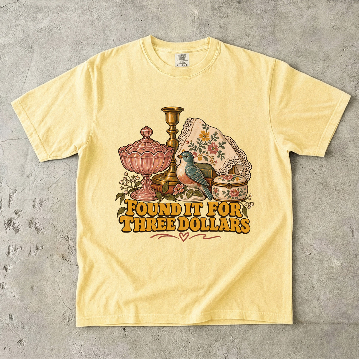Found It for Three Dollars Vintage Tee | Thrifted Treasures Shirt | Gift for Thrifters & Flea Market Lovers