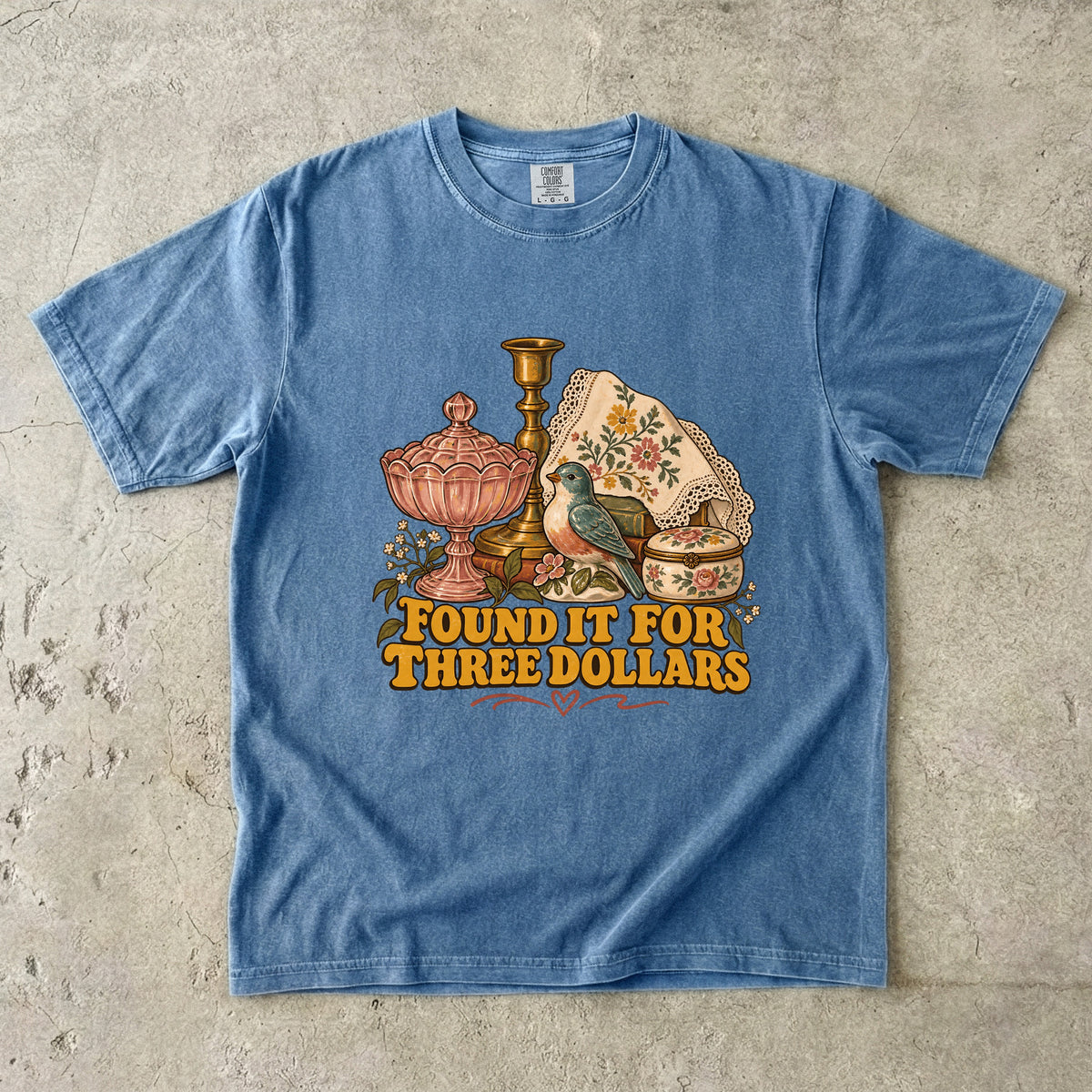 Found It for Three Dollars Vintage Tee | Thrifted Treasures Shirt | Gift for Thrifters & Flea Market Lovers