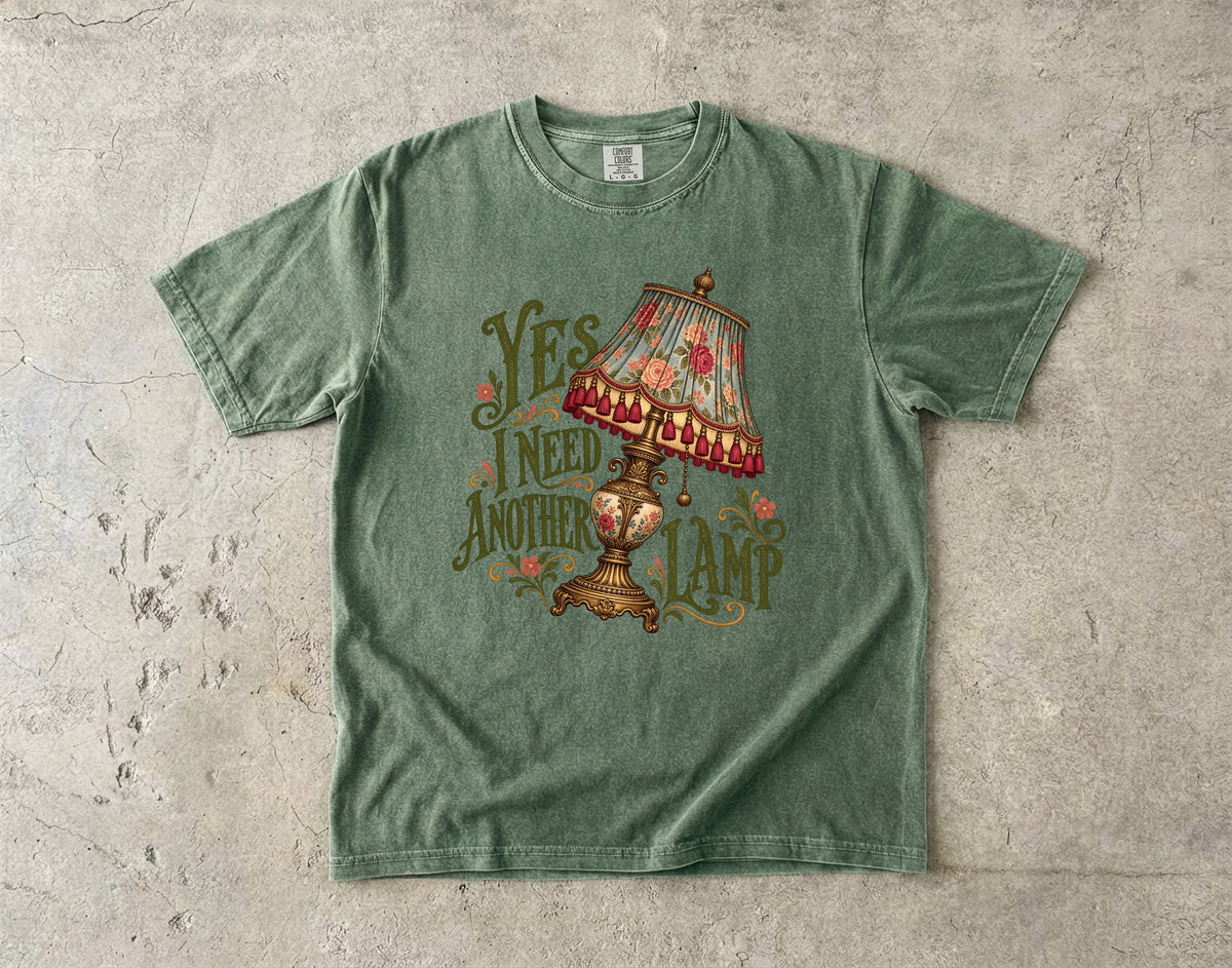 Yes I Need Another Lamp Vintage Tee | Tasseled Antique Lamp Shirt | Gift for Collectors & Grandmacore Lovers