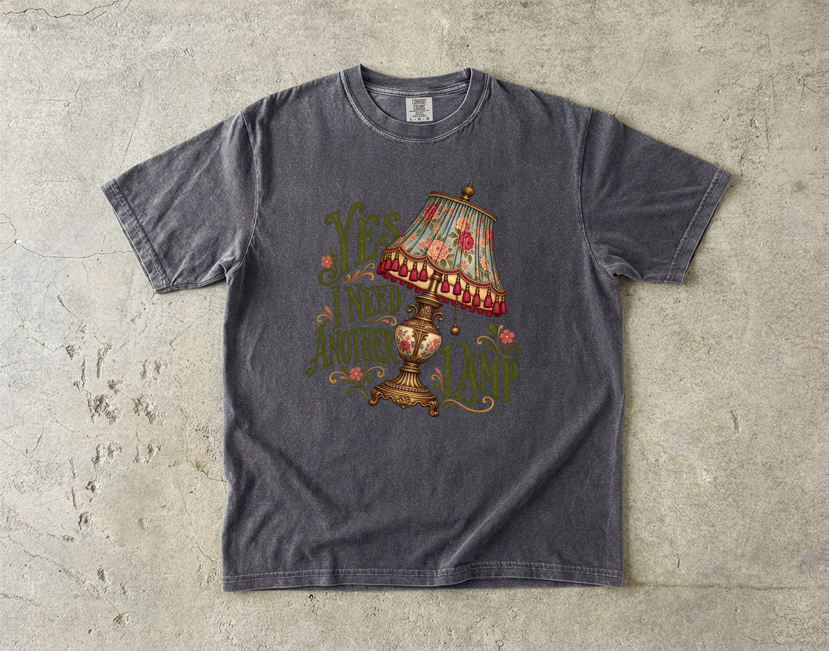 Yes I Need Another Lamp Vintage Tee | Tasseled Antique Lamp Shirt | Gift for Collectors & Grandmacore Lovers