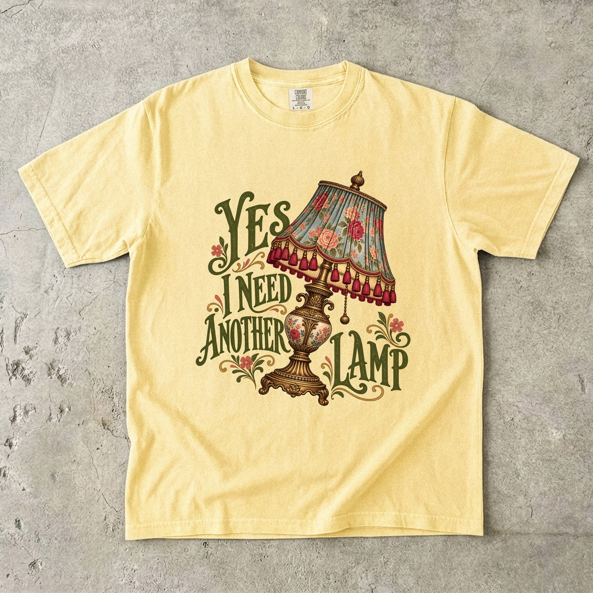 Yes I Need Another Lamp Vintage Tee | Tasseled Antique Lamp Shirt | Gift for Collectors & Grandmacore Lovers