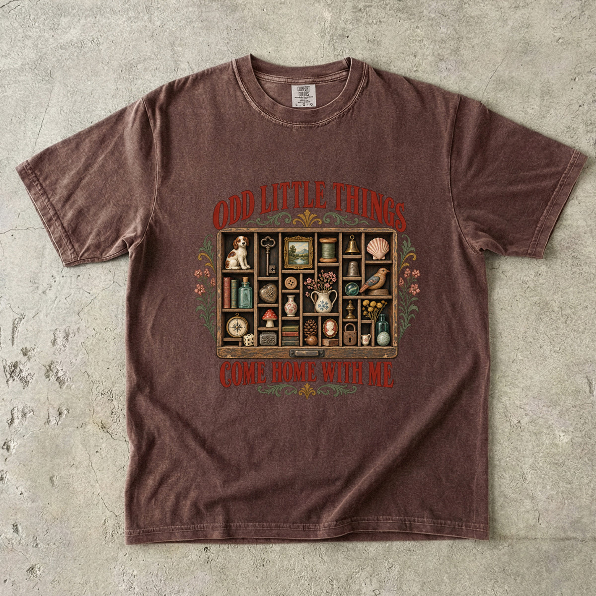 Odd Little Things Come Home With Me Vintage Tee | Curio Tray Collector Shirt | Gift for Flea Market Collectors