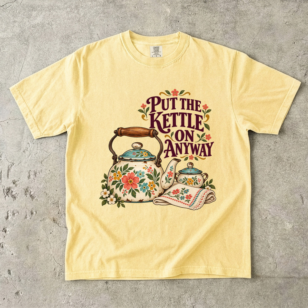 Put The Kettle On Anyway Vintage Tee | Vintage Kettle Shirt | Gift for Tea Lovers