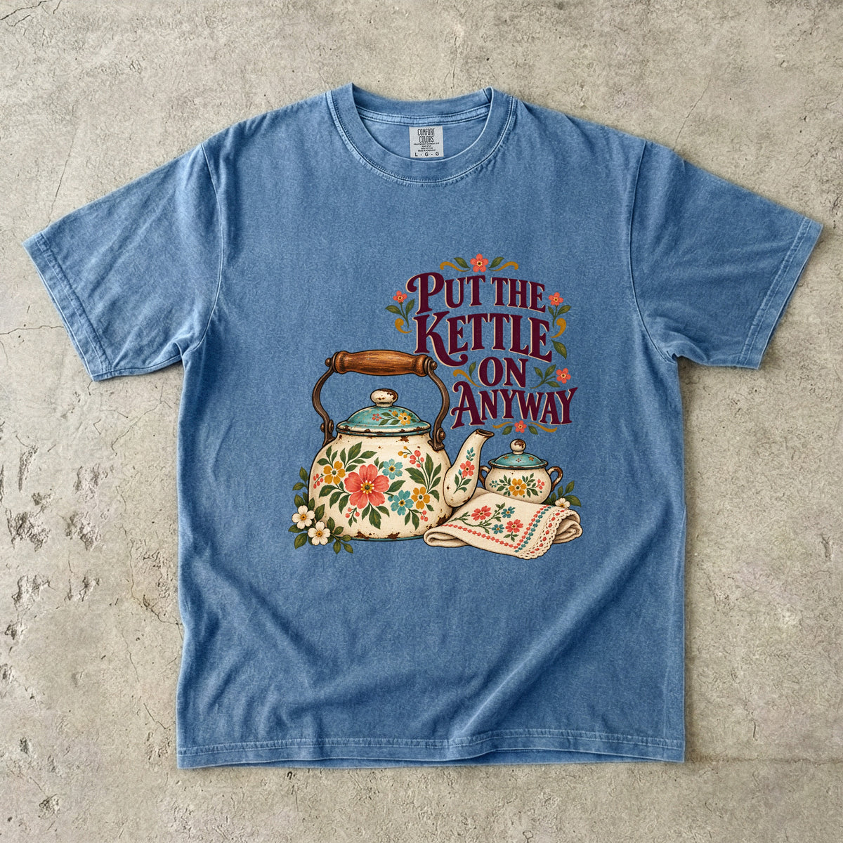 Put The Kettle On Anyway Vintage Tee | Vintage Kettle Shirt | Gift for Tea Lovers