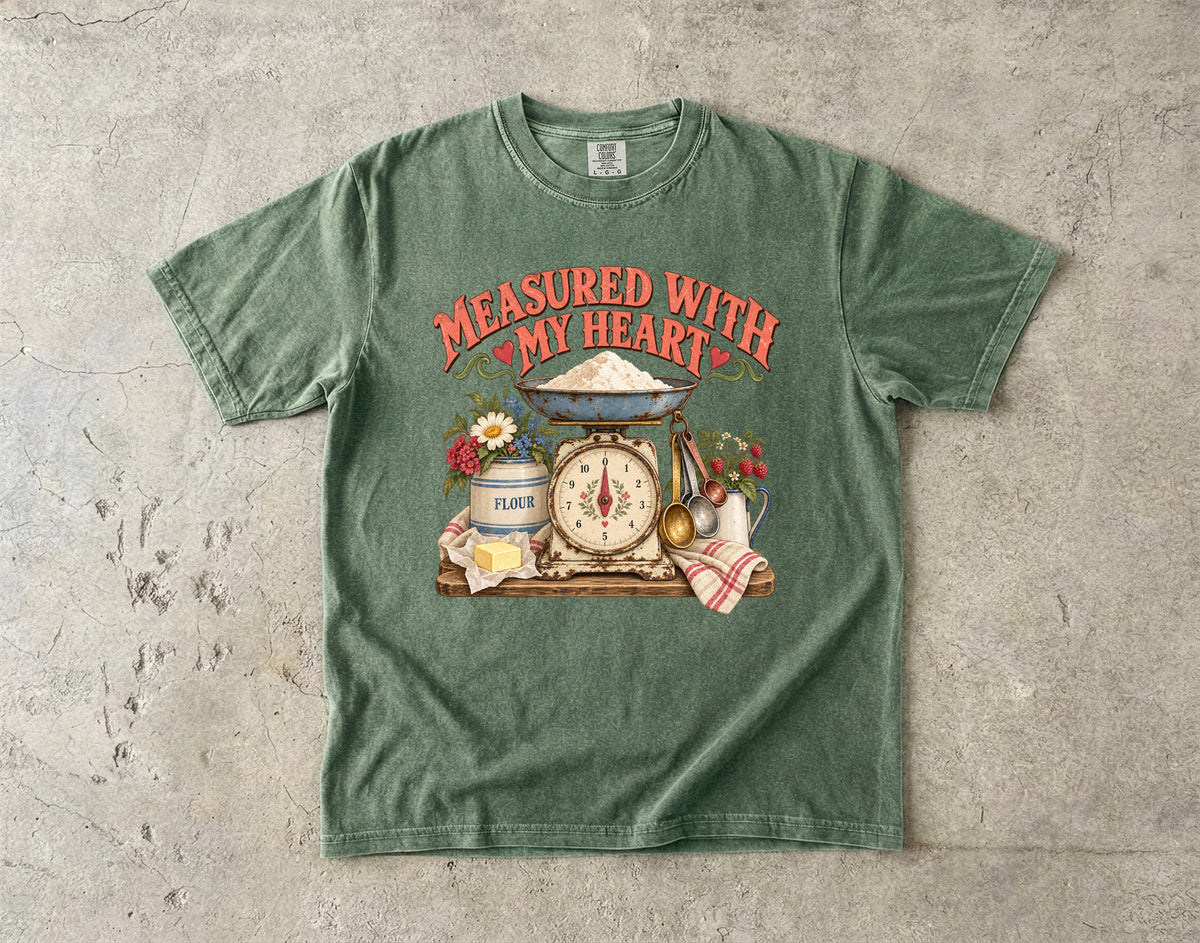 Measured With My Heart Vintage Tee | Vintage Kitchen Scale Shirt | Gift for Home Bakers