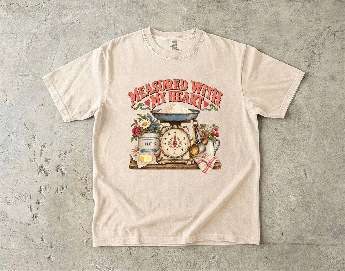 Measured With My Heart Vintage Tee | Vintage Kitchen Scale Shirt | Gift for Home Bakers