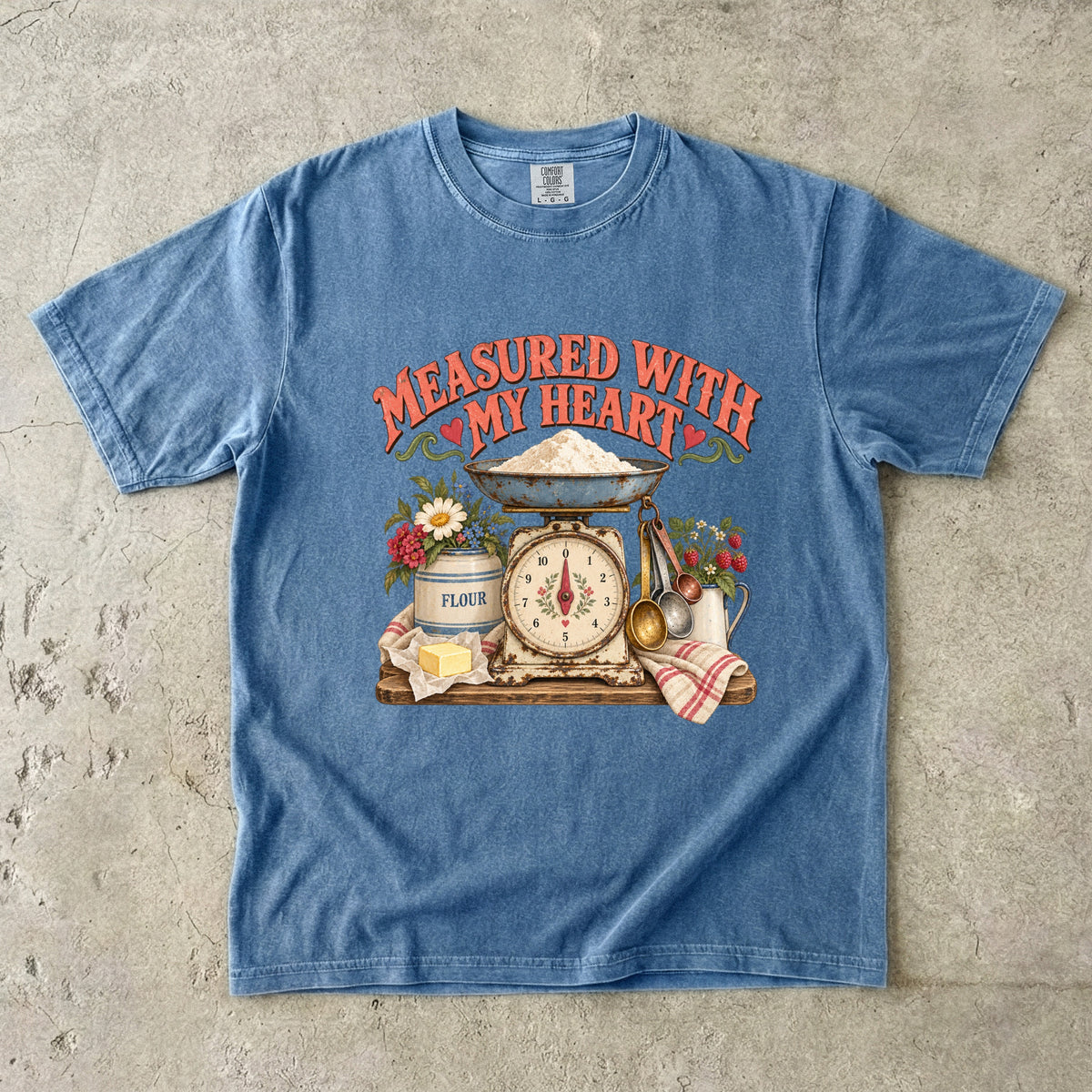 Measured With My Heart Vintage Tee | Vintage Kitchen Scale Shirt | Gift for Home Bakers