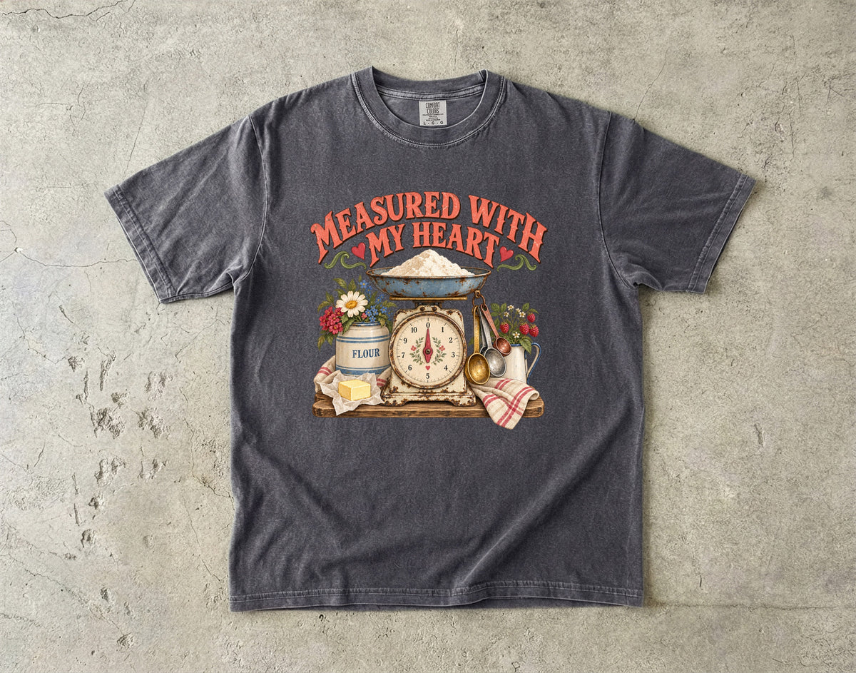 Measured With My Heart Vintage Tee | Vintage Kitchen Scale Shirt | Gift for Home Bakers