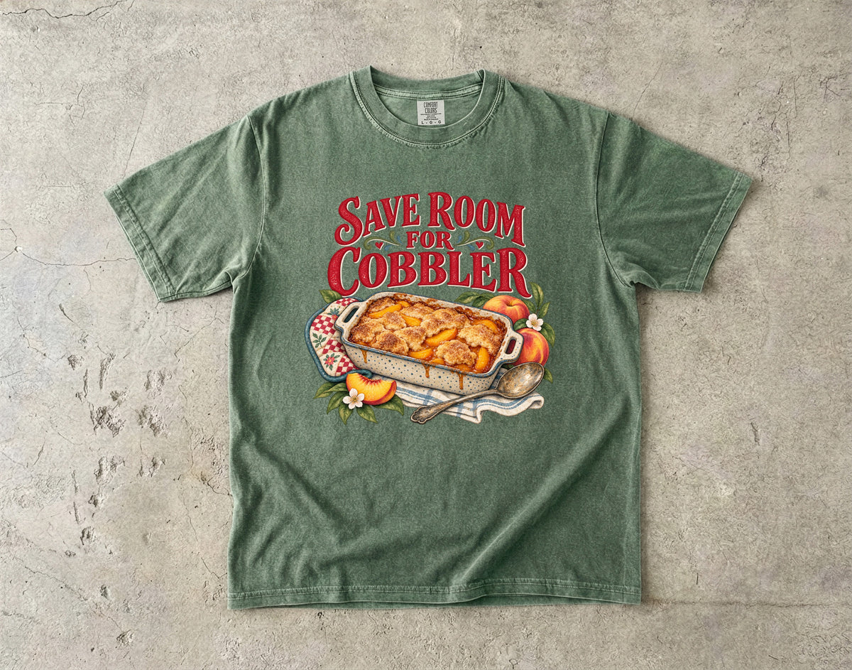 Save Room For Cobbler Vintage Tee | Peach Cobbler Shirt | Gift for Home Bakers