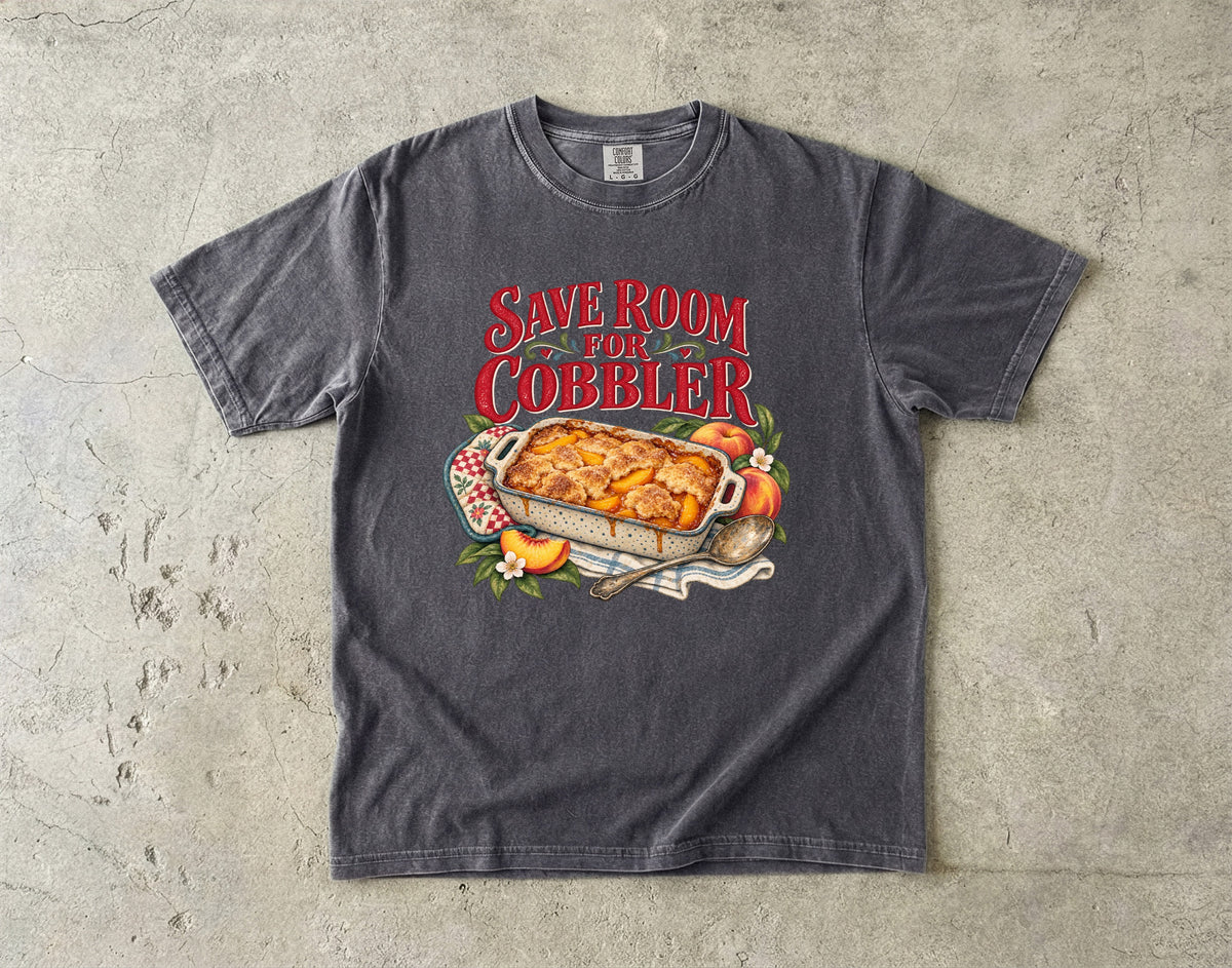 Save Room For Cobbler Vintage Tee | Peach Cobbler Shirt | Gift for Home Bakers