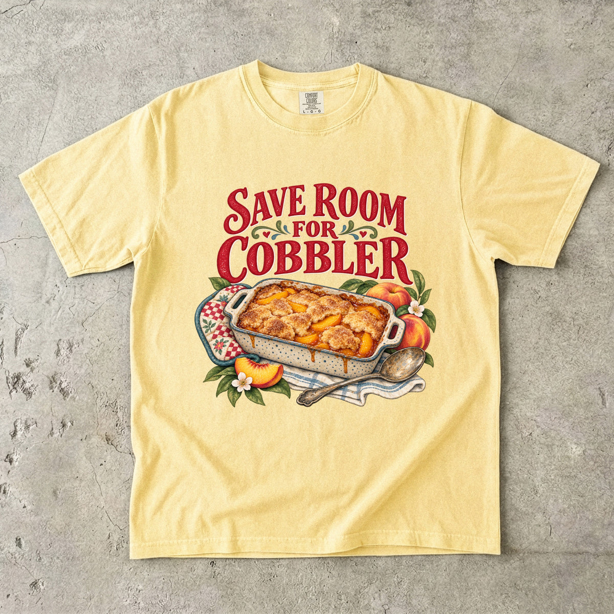 Save Room For Cobbler Vintage Tee | Peach Cobbler Shirt | Gift for Home Bakers