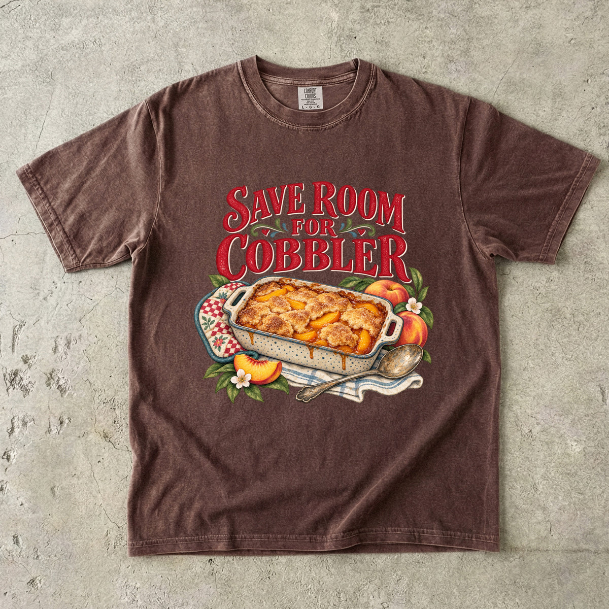 Save Room For Cobbler Vintage Tee | Peach Cobbler Shirt | Gift for Home Bakers