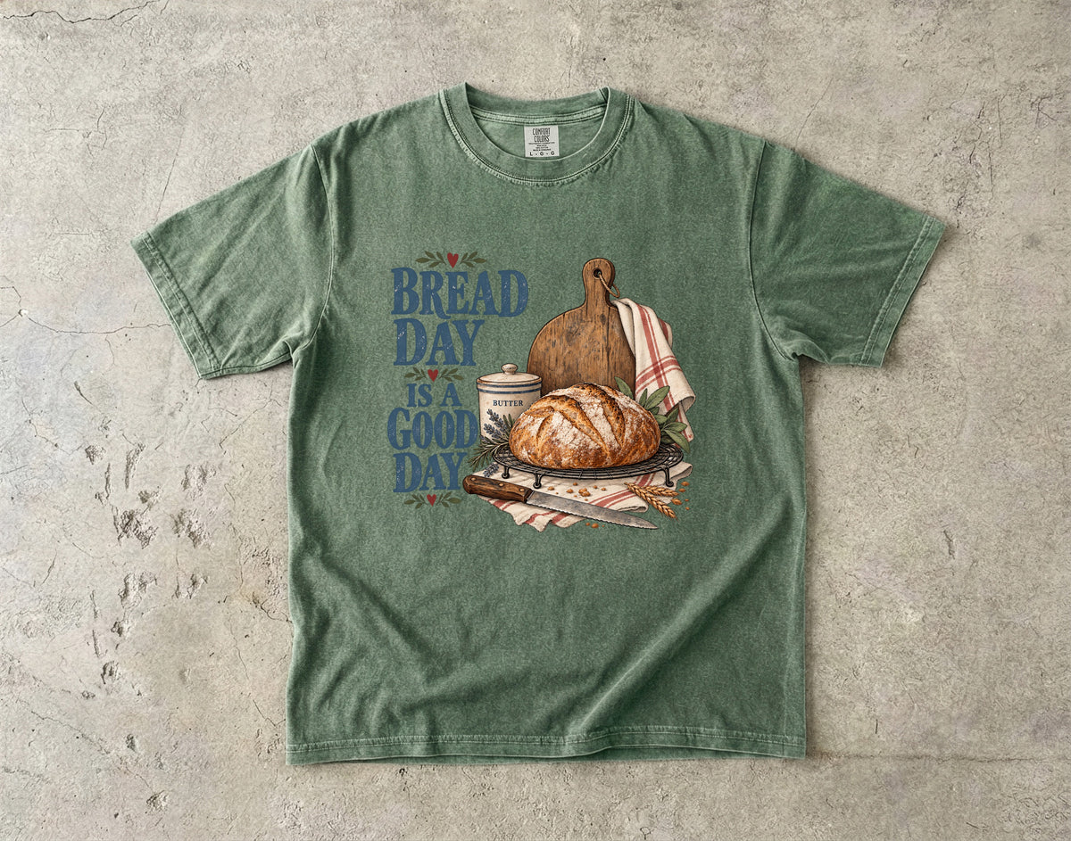 Bread Day Is a Good Day Vintage Tee | Homemade Bread Shirt | Gift for Home Bakers