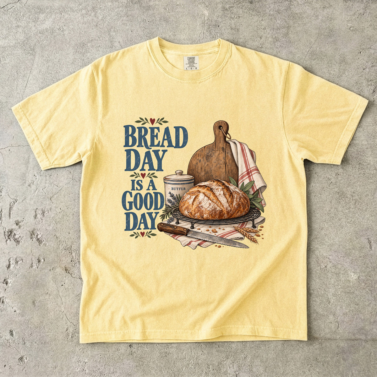 Bread Day Is a Good Day Vintage Tee | Homemade Bread Shirt | Gift for Home Bakers