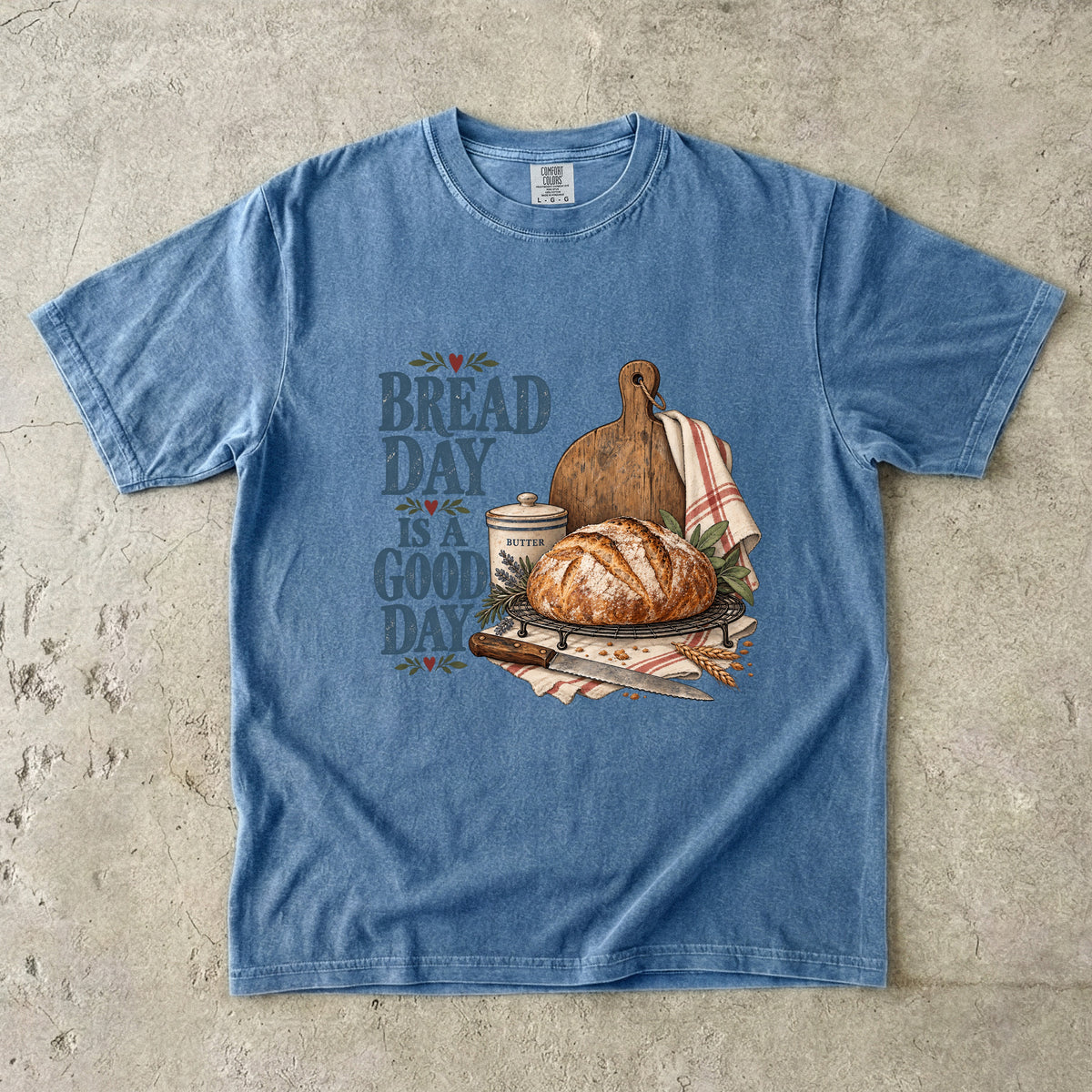Bread Day Is a Good Day Vintage Tee | Homemade Bread Shirt | Gift for Home Bakers