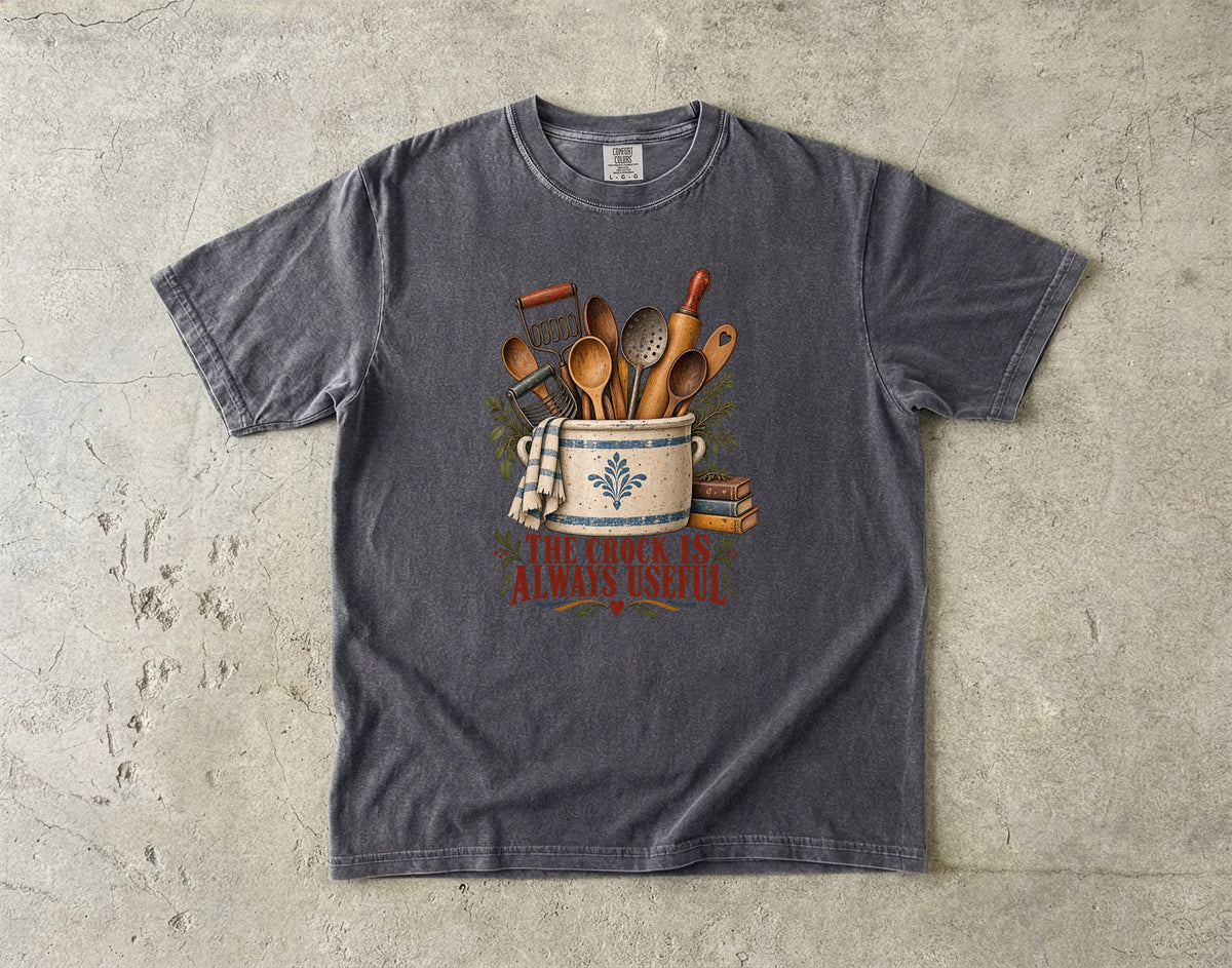 The Crock Is Always Useful Vintage Tee | Vintage Kitchen Crock Shirt | Gift for Vintage Kitchen Lovers