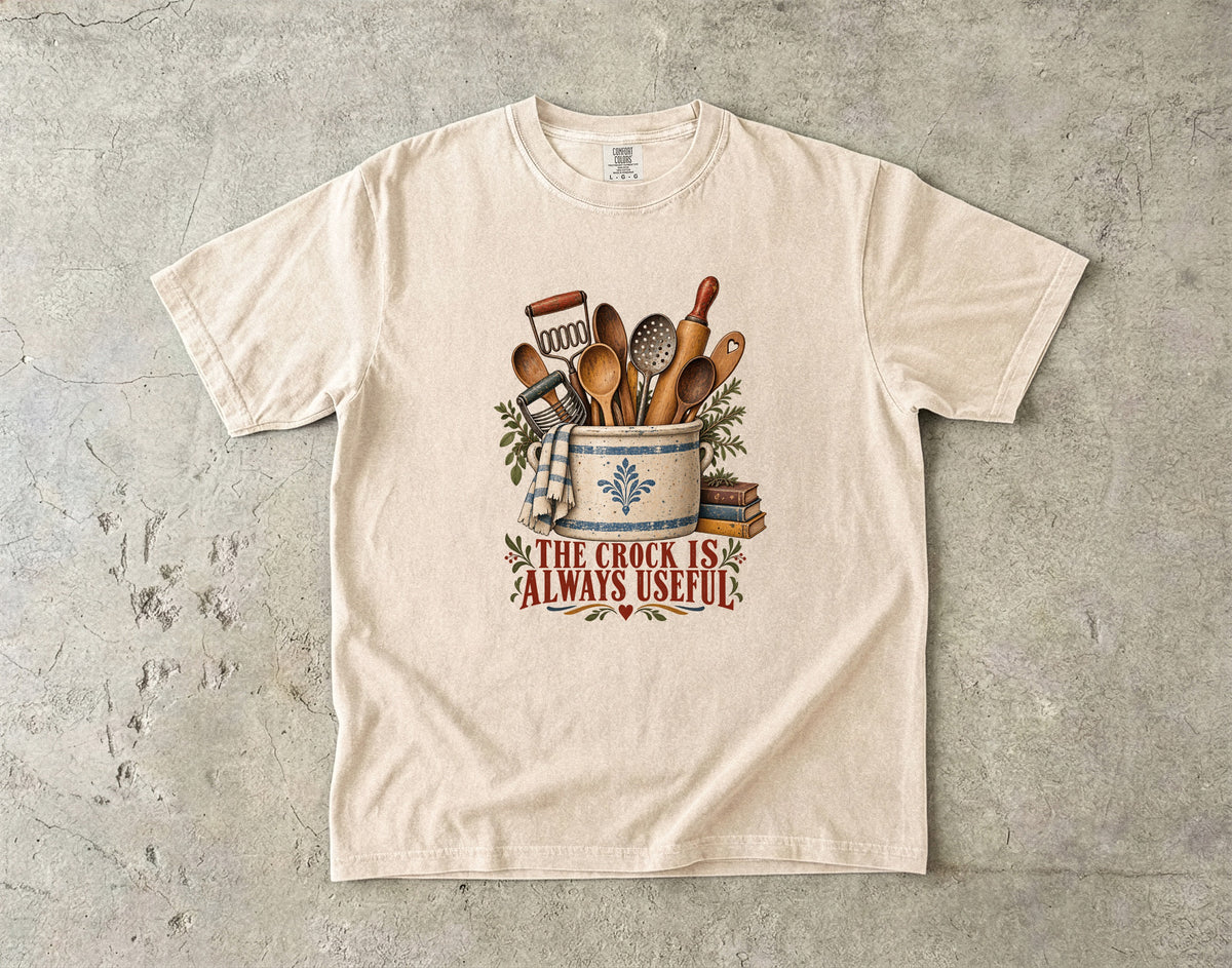 The Crock Is Always Useful Vintage Tee | Vintage Kitchen Crock Shirt | Gift for Vintage Kitchen Lovers