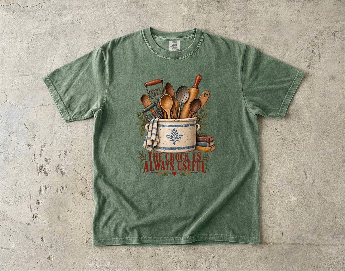 The Crock Is Always Useful Vintage Tee | Vintage Kitchen Crock Shirt | Gift for Vintage Kitchen Lovers