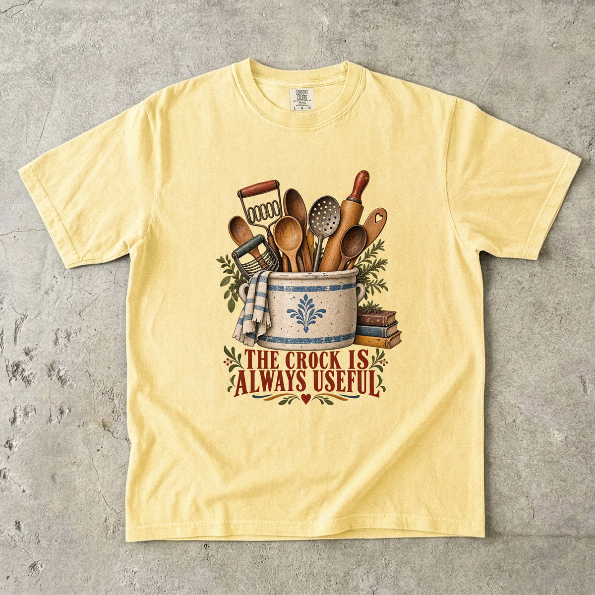 The Crock Is Always Useful Vintage Tee | Vintage Kitchen Crock Shirt | Gift for Vintage Kitchen Lovers