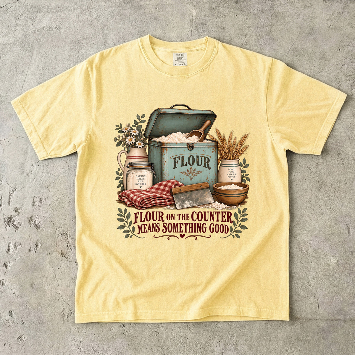 Flour on the Counter Means Something Good Vintage Tee | Vintage Baking Kitchen Shirt | Gift for Home Bakers