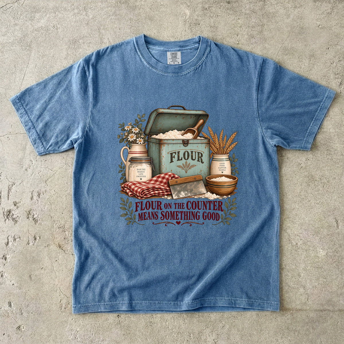 Flour on the Counter Means Something Good Vintage Tee | Vintage Baking Kitchen Shirt | Gift for Home Bakers
