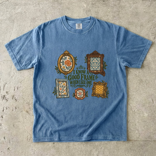 I Know a Good Frame When I See One Vintage Tee | Thrifted Picture Frame Shirt | Gift for Thrifters