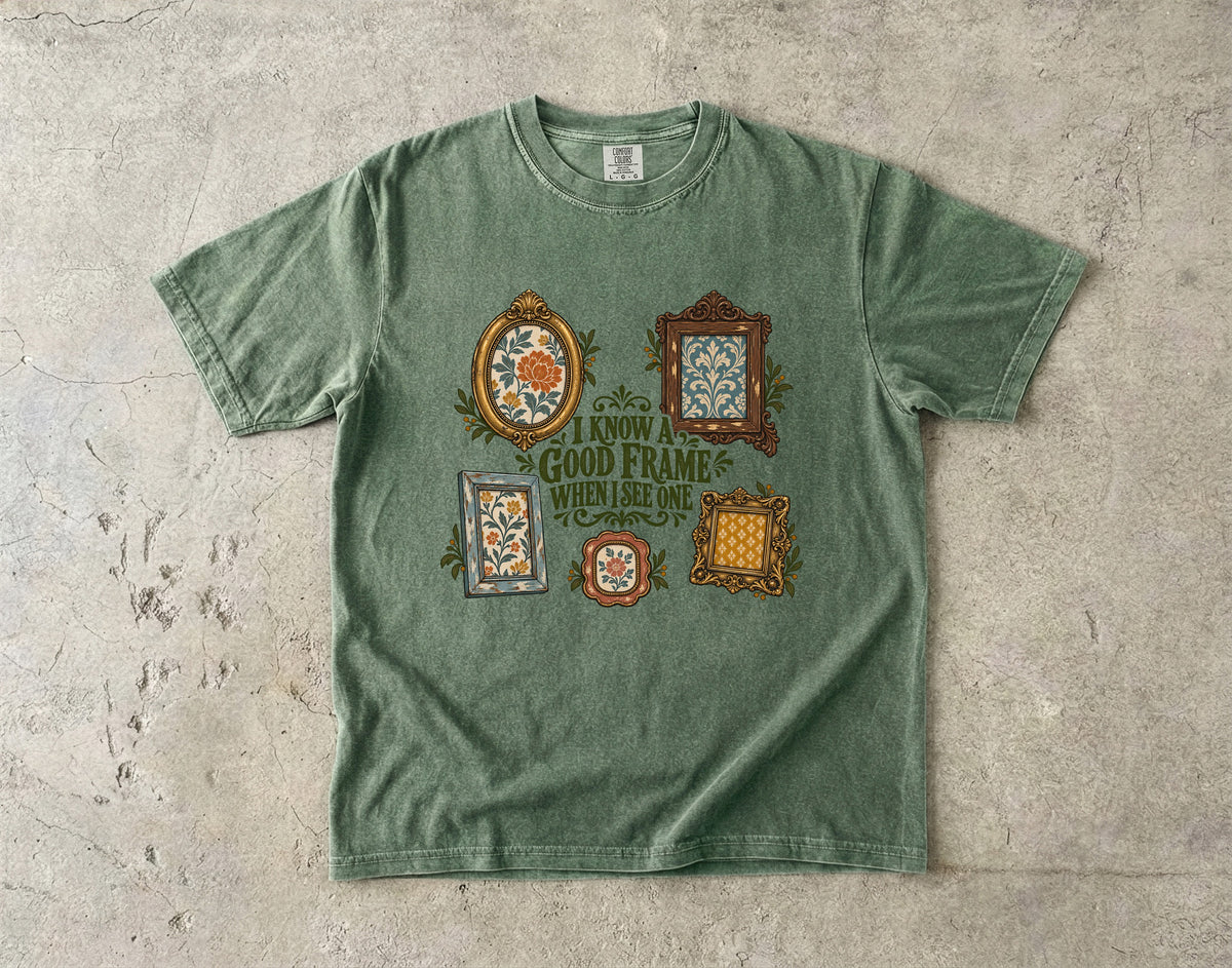 I Know a Good Frame When I See One Vintage Tee | Thrifted Picture Frame Shirt | Gift for Thrifters