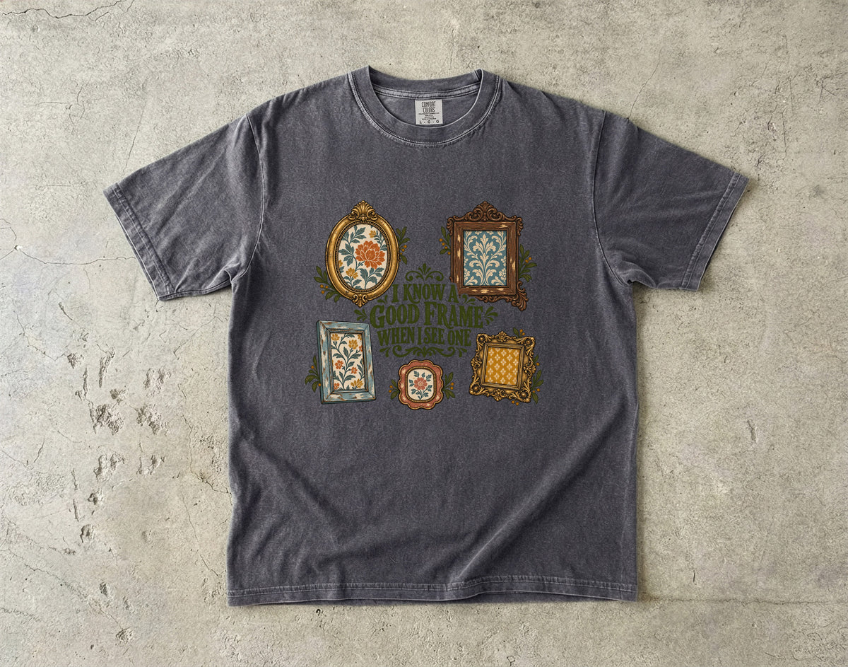 I Know a Good Frame When I See One Vintage Tee | Thrifted Picture Frame Shirt | Gift for Thrifters