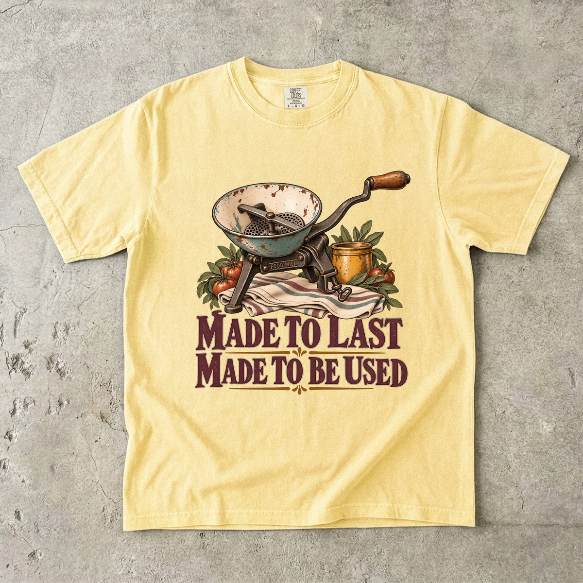 Made to Last Made to Be Used Vintage Tee | Vintage Food Mill Shirt | Gift for Vintage Kitchen Lovers
