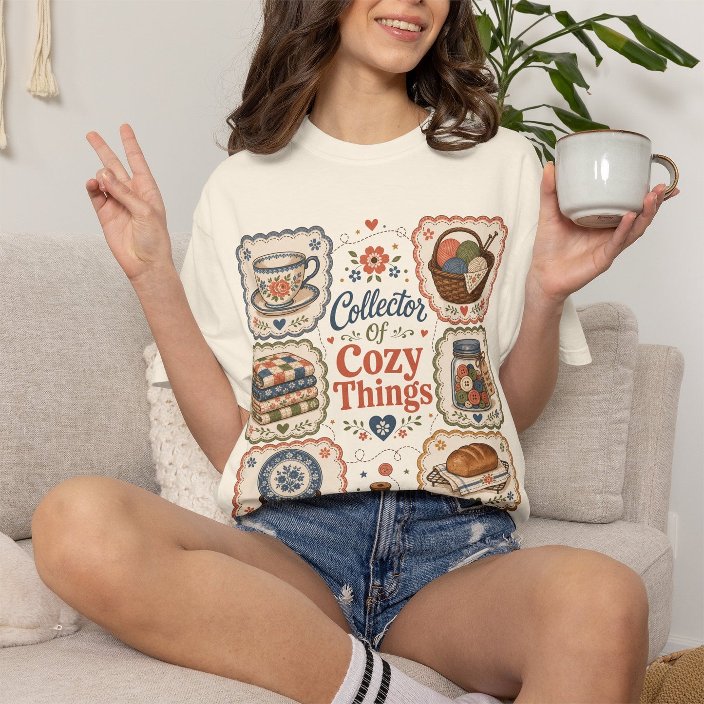 Collector Of Cozy Things Vintage Tee | Grandmacore Cottagecore Shirt | Gift for Homemakers & Collectors