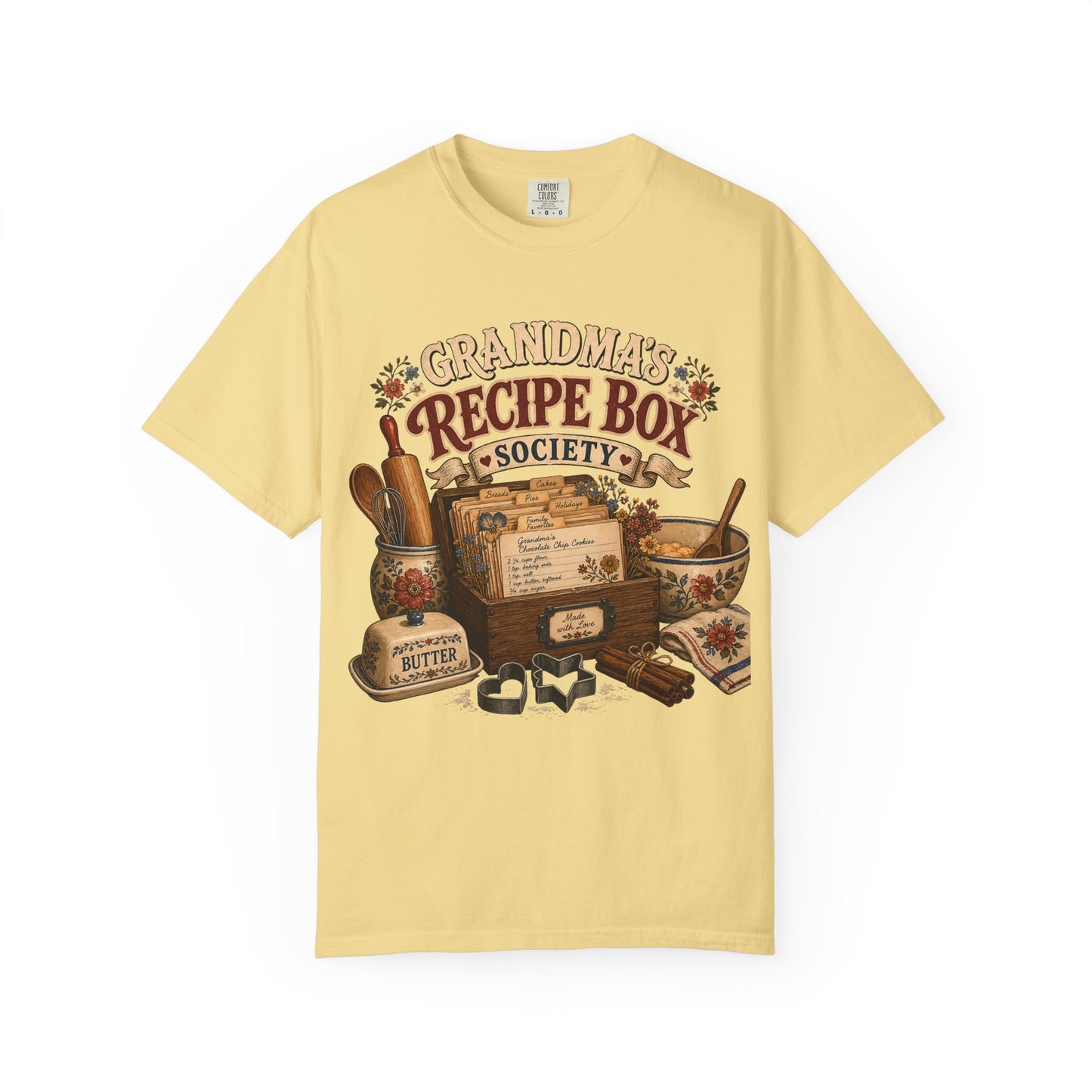 Grandma's Recipe Box Society Vintage Tee | Grandmacore Baking Shirt | Gift for Home Bakers