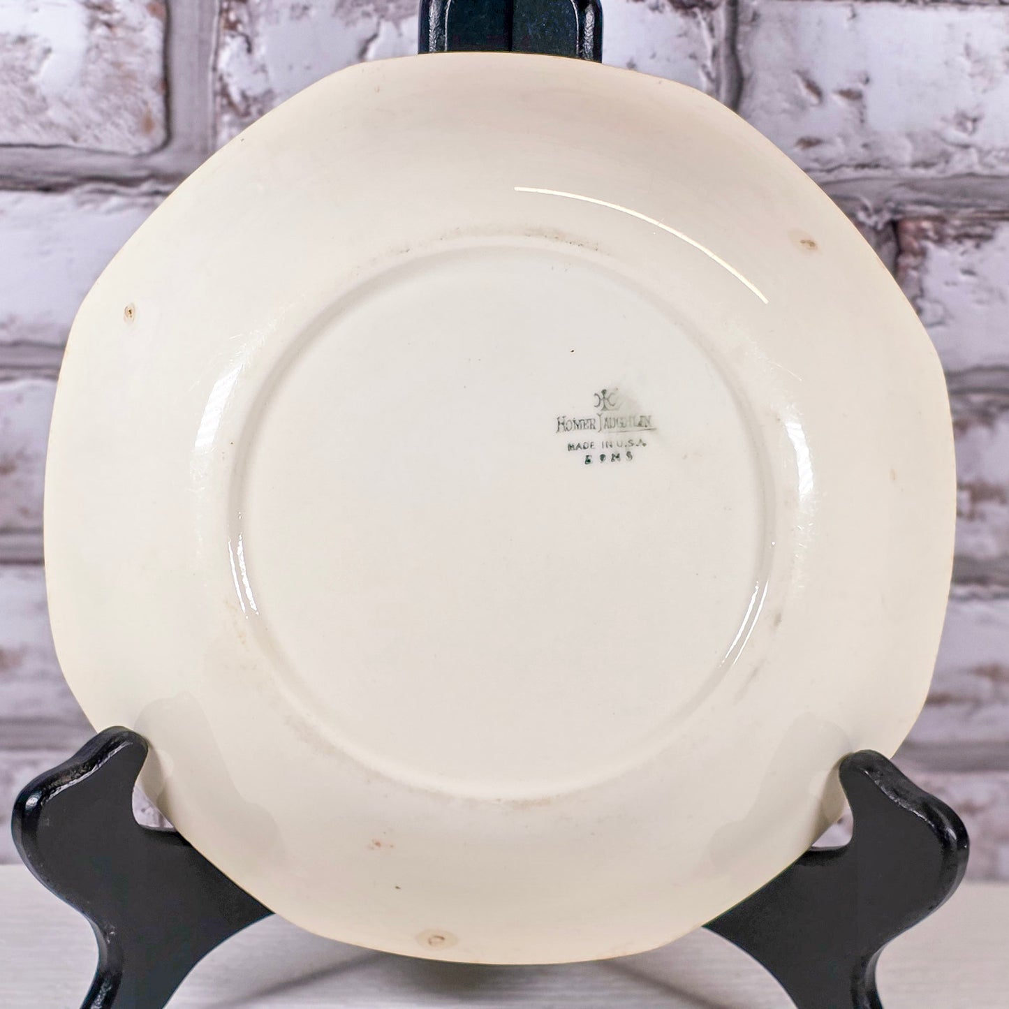 Vintage Homer Laughlin Nasturtium Ironstone Bowl – 8 Inch – Beautiful Aged-Earned Crazing – Cottage Decor