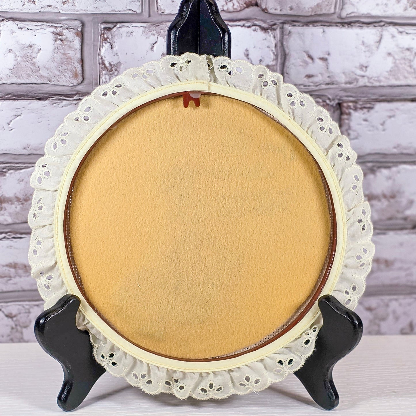 Grannycore Cross Stitch Wall Decor – Dear God Prayer Sampler – Cottagecore Hoop Art – 8.25 Inch